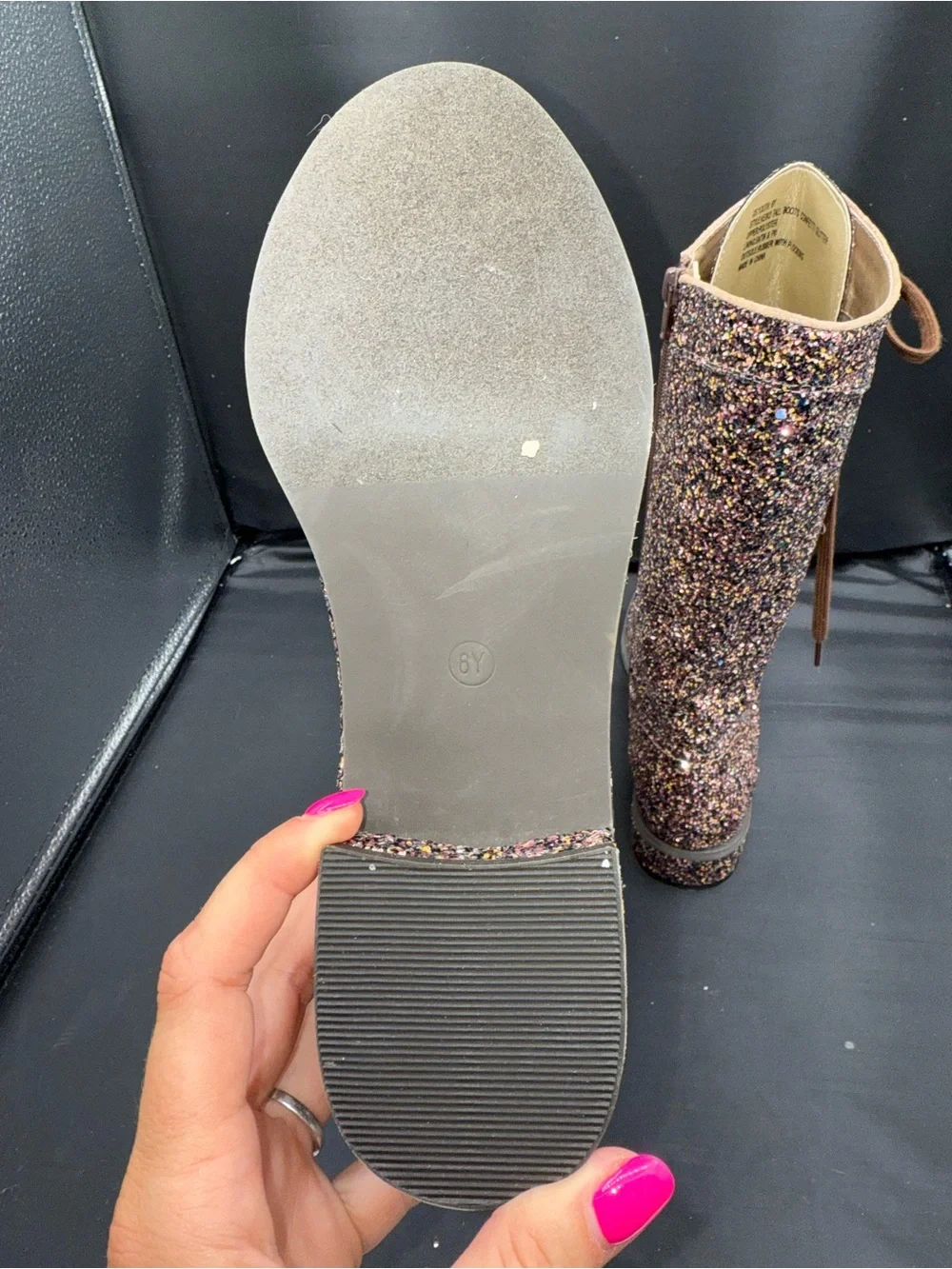 Joyfolie Keiko Confetti Glitter Tall Boots 6Y NWOT Sparkle Whimsigoth Fairycore